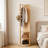 360° Rotating Full Length Mirror with Coat Rack and Hooks