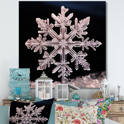 Crystal snowflake tranquility I - Winter Landscape Wall Art For Living Room
