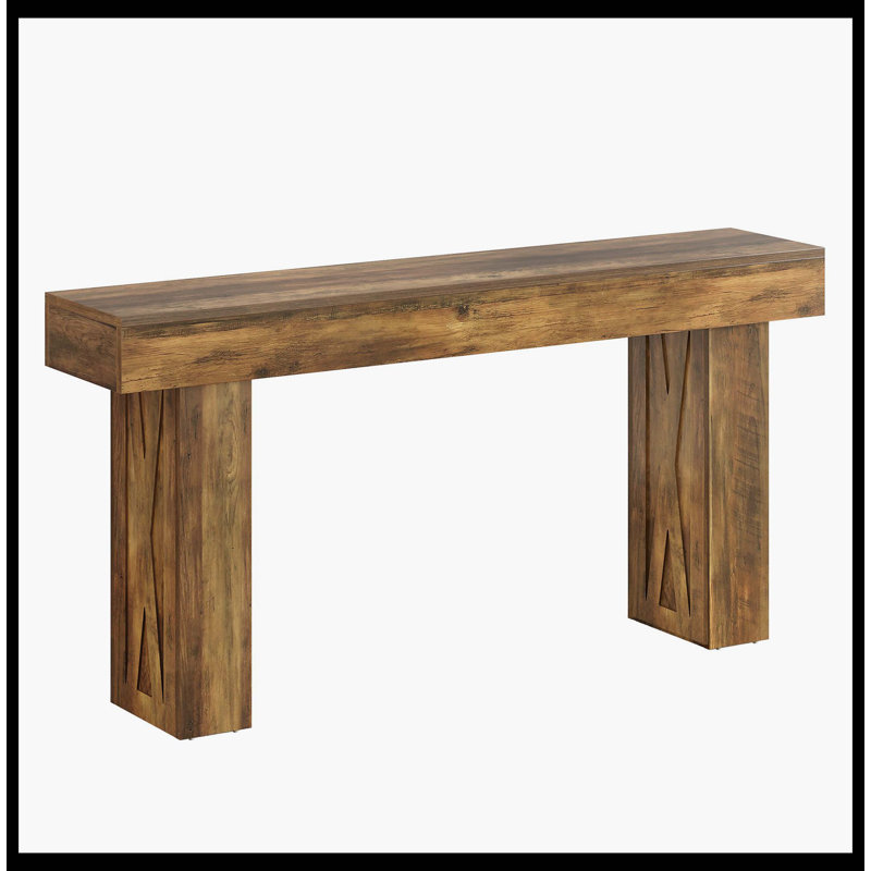 Console 63 po, canapé de style campagnard