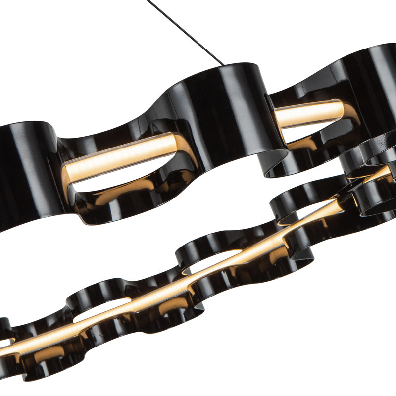 Nami 1 - Light LED Chandelier, Glossy Black