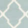 Dhurrie Hand Woven Flat Weave Wool/Cotton Geometric Rug in Light Blue/Ivory