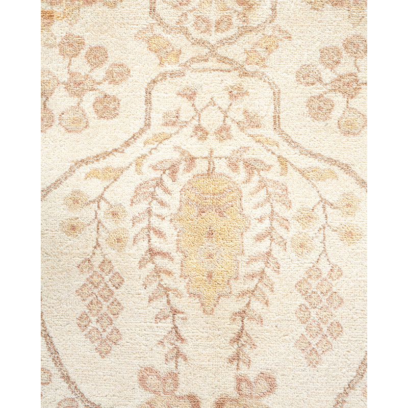 One-of-a-Kind 8' 10" X 6' 0" New Age Wool Area Rug in Ivory