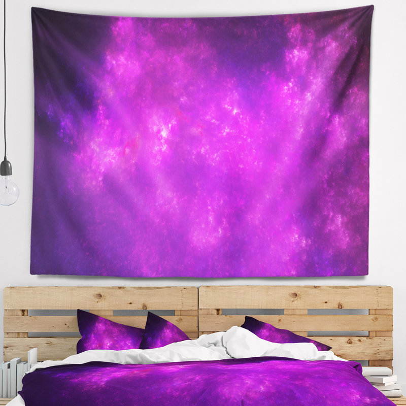 Tapisserie bleu ciel starry abstract, H 32 po x l 39 po