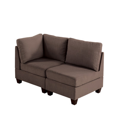 Chaises modulaires en bois 2 pièces, café noir
