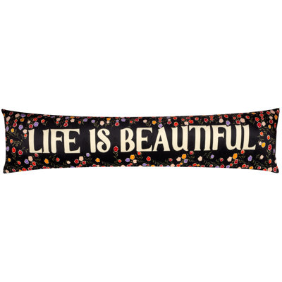 La Vida Life Is Beautiful Abstract Polyester Draught