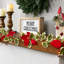 Guirlande pré-éclairée B / O Mistletoe and Berry Christmas - 7,5 pi x 5 po - lumières blanc chaud