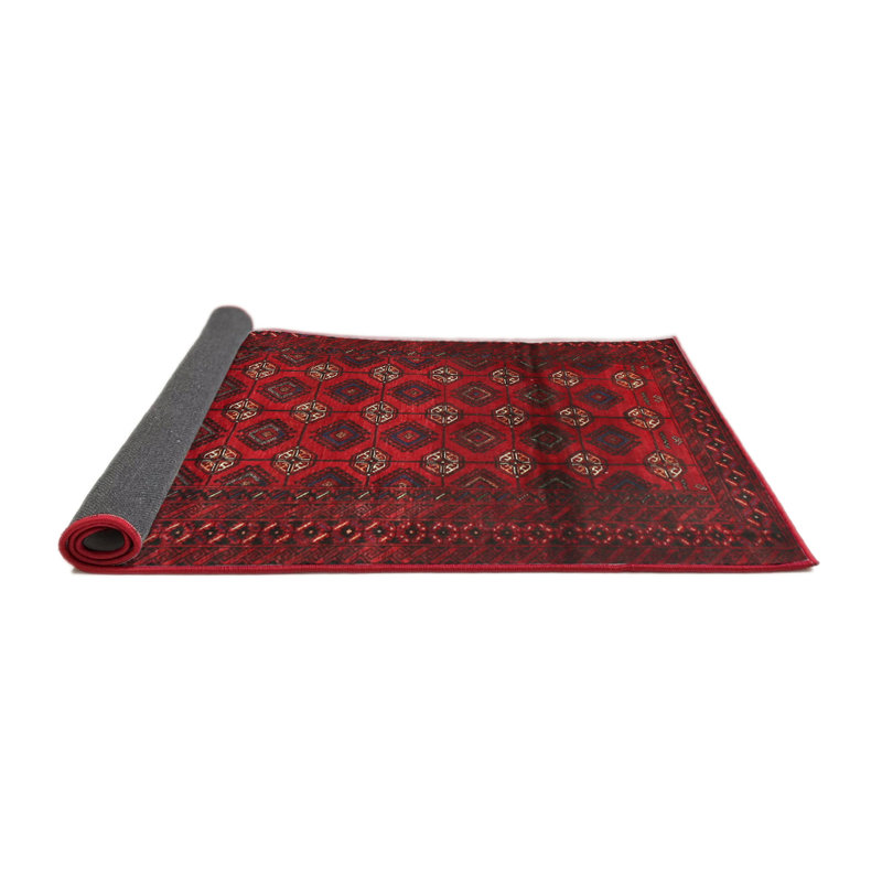 Tapis rouge à motif sud-ouest, Rond 5 pi