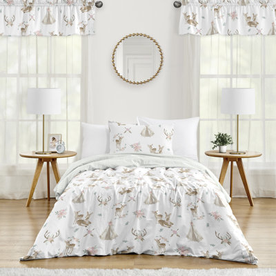Deer Floral Comforter Set