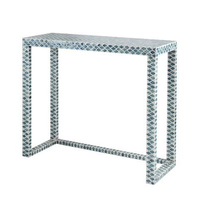 Blue Capiz Inlay Console Table