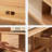 Solid Oak TV Stand with Ribbed Glass Sliding Doors-655213989