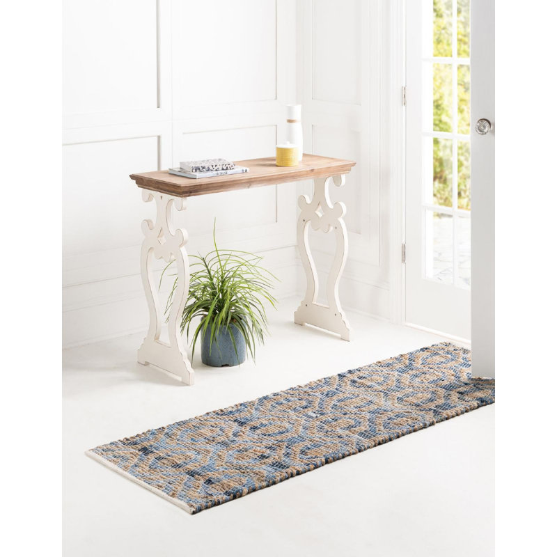 Tapis tressé Egge couleur ciel, Rectangle 10 pi x 14 pi