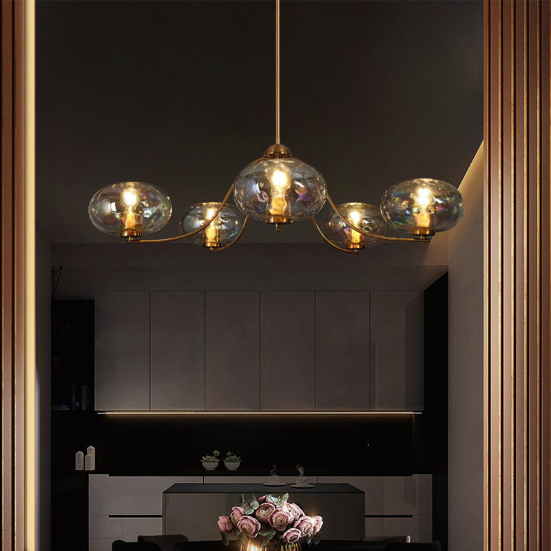 Mourine 5 - Light Dimmable Sputnik Modern Linear Chandelier