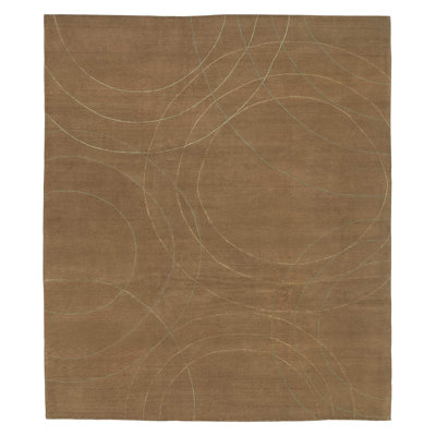 Cirque Geometric Area Rug in Brown