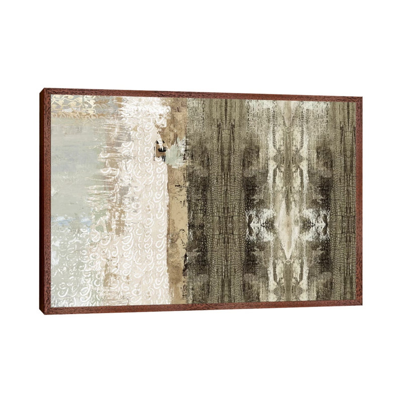 Silent Traces by Tom Reeves - Painting on Canvas, 45.72cm H x 66.04cm W x 3.81cm D, Classic Brown Wood Framed