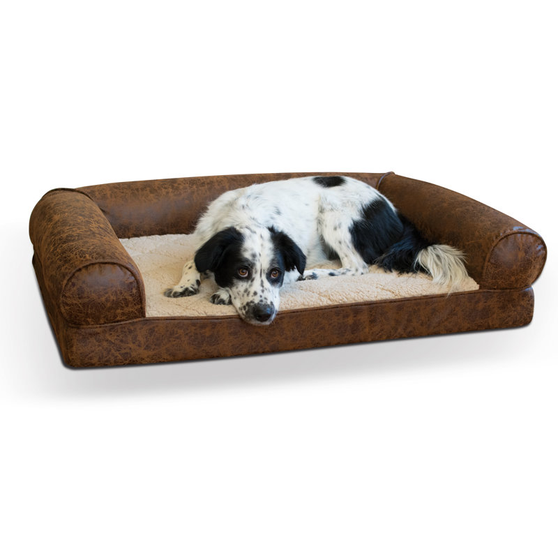 Orthopedic Pet Bed, Brown/Tan, Medium (24" W x 33" D x 8.5" H)