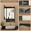 Armoire à pharmacie éclairée 30 "x 34" avec éclairage à 3 températures de couleur antibuée, 2 prises, 2 ports USB et tablette réglable-131126127-131126128