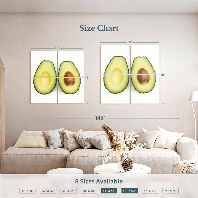 Yarlin Half Avocados, 50'' H x 50'' W