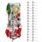 Grid Wall Panels Display Stand - 22"*66" Triangular Display Racks for Vendor Events with 30 Hooks, Art Display Panels Heavy Duty Floor Standing Movable Retail Display Stand