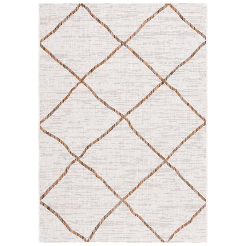 Capra Performance Geometric Indoor/Outdoor Area Rug, Rectangle 4' x 5'7"