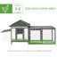 Holsworthy Chicken Coop Hen Poultry House with Nesting Box Outdoor Run Patio Wooden-1832954516