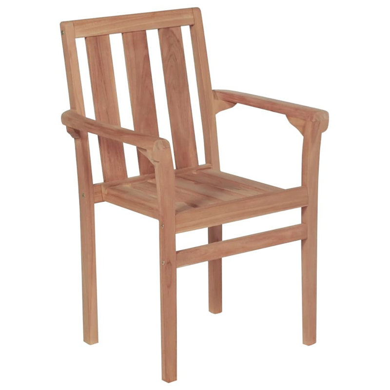 Stacking Patio Dining Armchair with Cushion