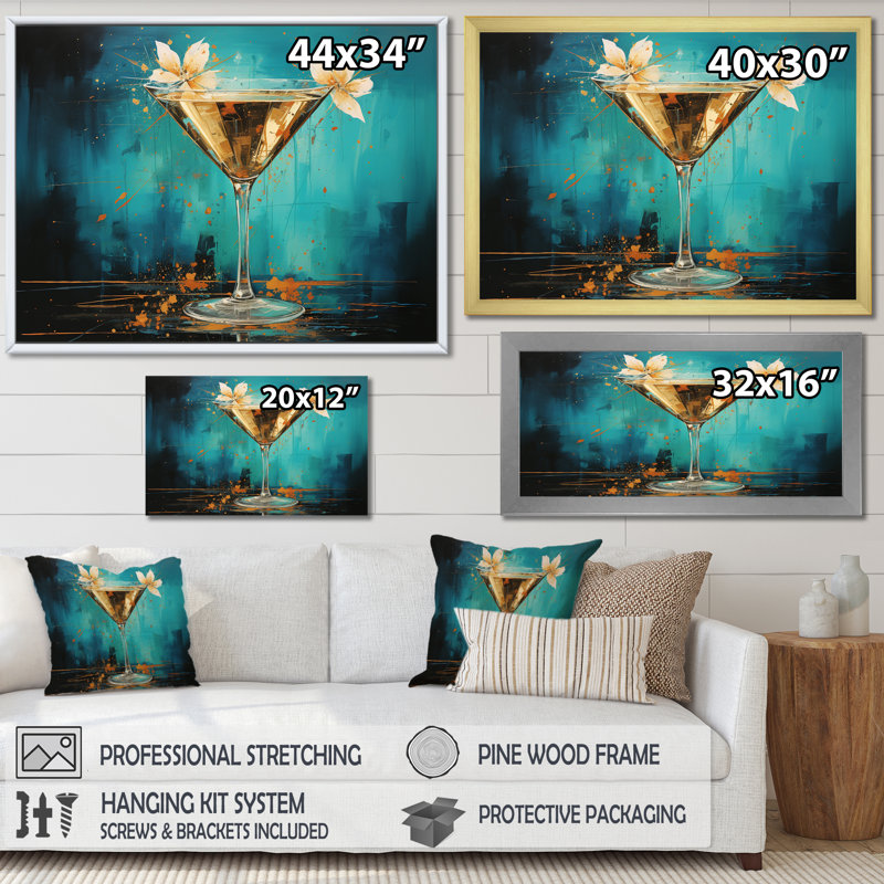 Cocktail Espresso Martini Euphoria I - Art mural cocktails, H 16 po x l 32 po x P 1 po