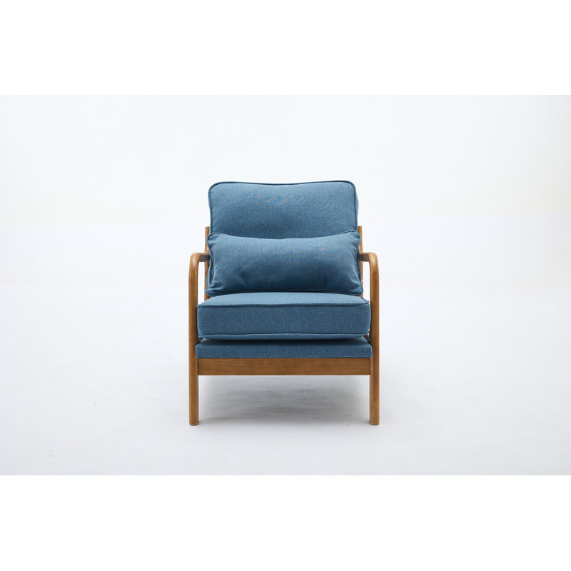Homister Upholstered Armchair, Navy Linen