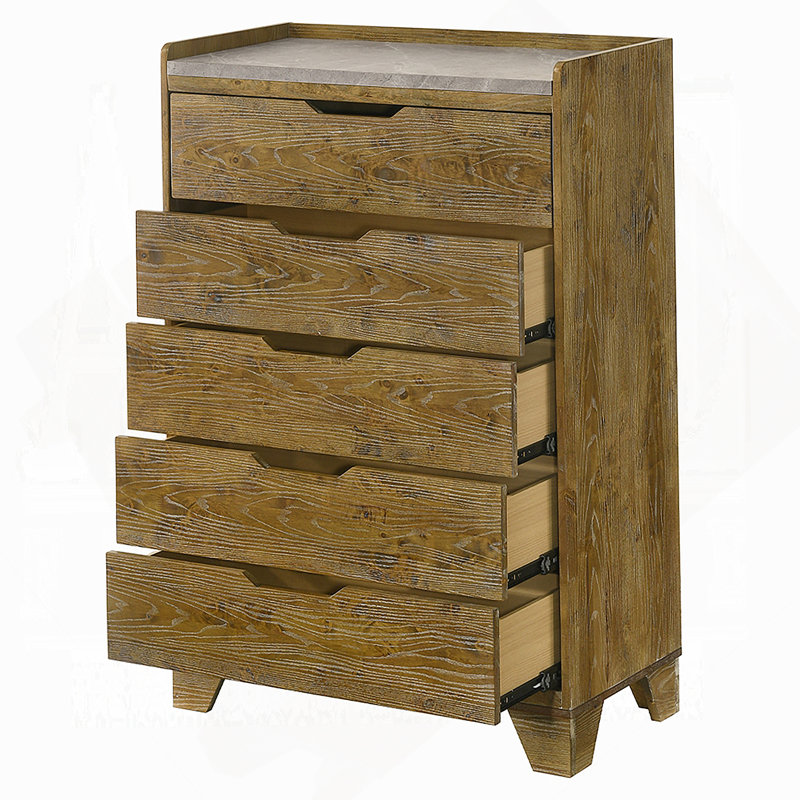 Commode verticale avec 5 tiroirs de rangement pour la chambre à coucher