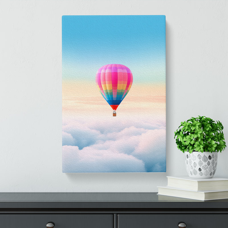 Hot Air Balloon Colour Field - Print, 50cm H x 35cm W x 3cm D