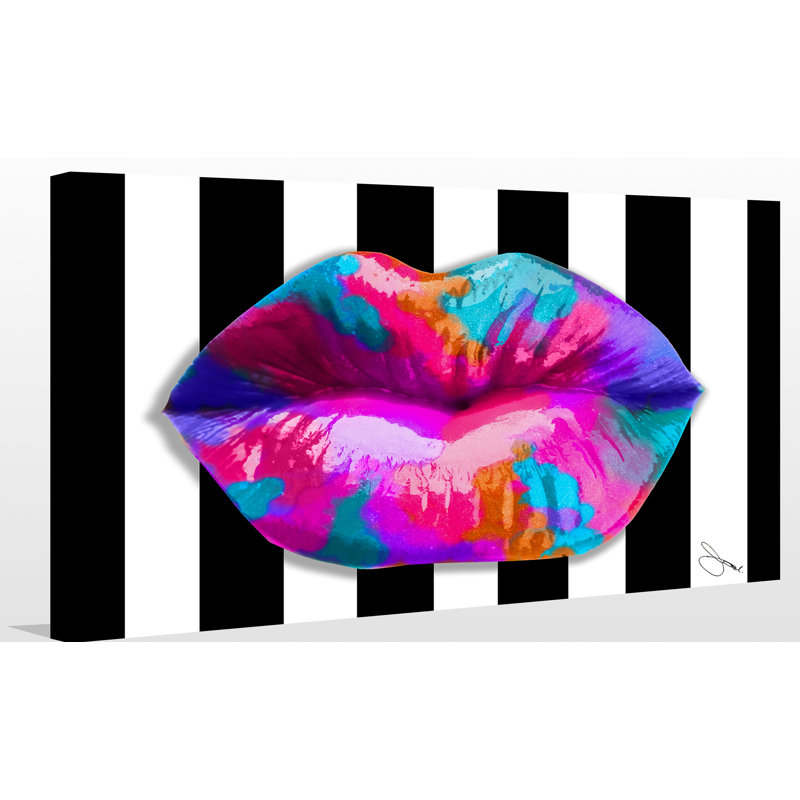 «Pucker Up», impression, H 36 po x l 60 po x P 1,5 po, Toile tendue