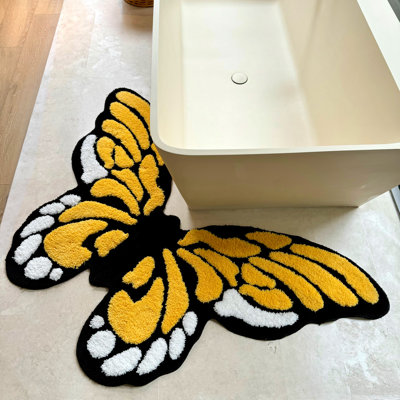 Tapis touffeté géant 5 pi x 3 pi, velours 3D haut-bas avec dossier antidérapant