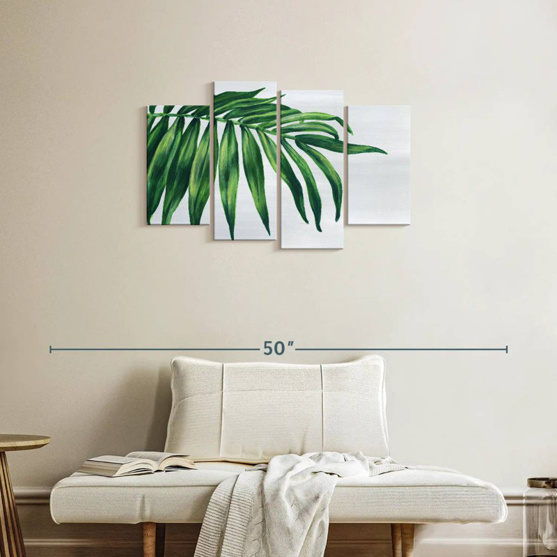 Harnek feuille tropicale I, H 22 po x l 36 po