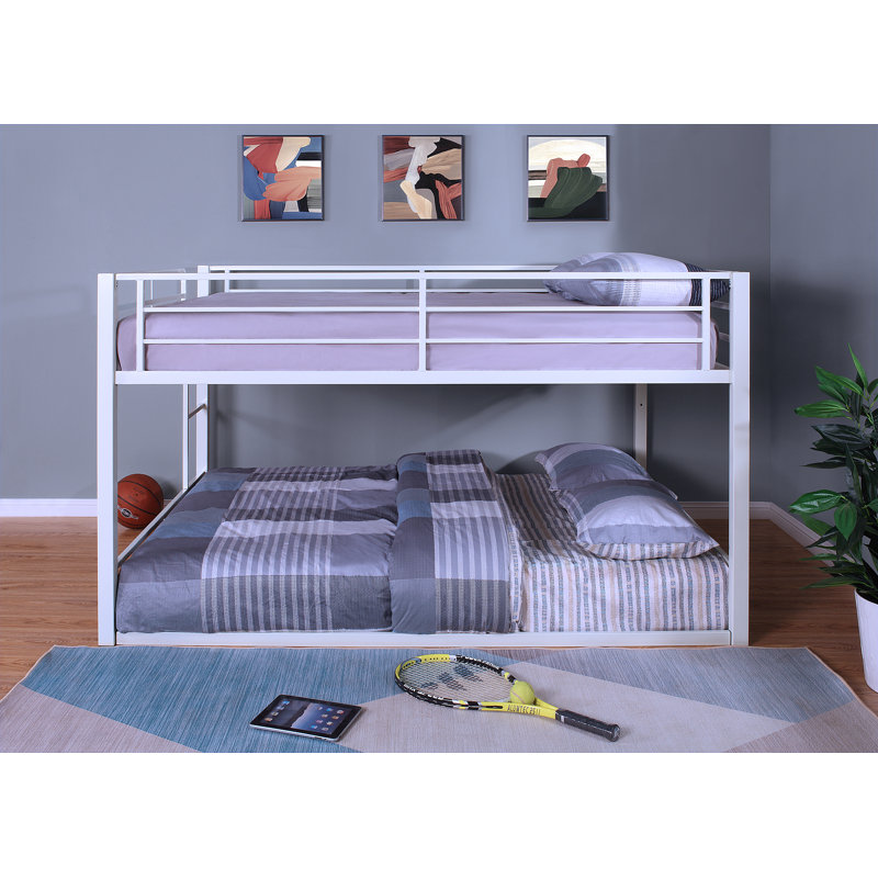 Lit superposé standard Ader, Blanc, Double sur double
