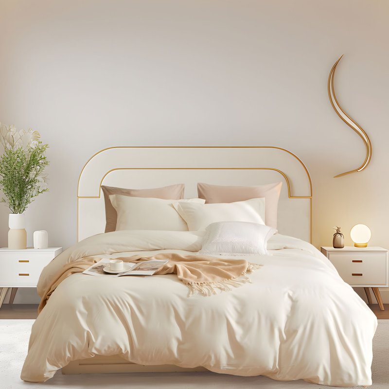  Ensemble de housse de couette respirante en microfibre lavée, Blanc, Housse de couette pour très grand lit et 2 très