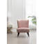Chaise d'appoint contemporaine rembourrée avec rembourrage confortable, intérieur luxueux et pieds en bois massif pour les espaces de vie modernes