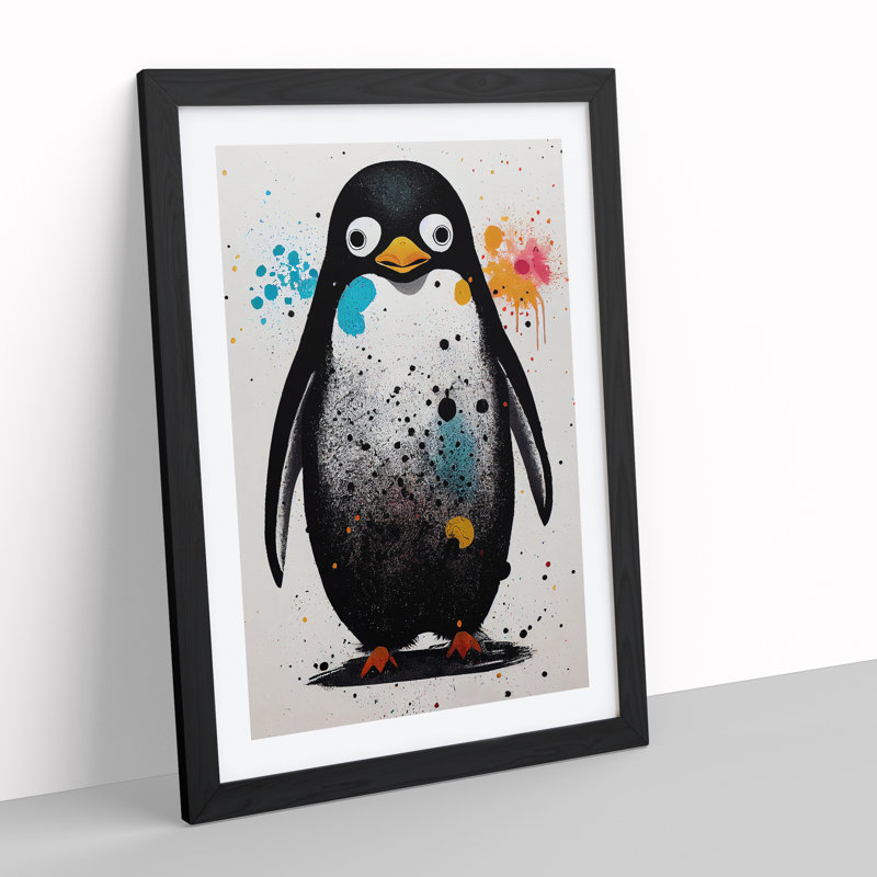 Penguin No.4 - Framed Print, Black, 64cm H x 46cm W x 2cm D