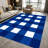 1PC Blue And White Gingham Checkered area rugs for Living Room, Soft and Comfortable, Suitable for all seasons, easy-to-maintain, machine washable Indoor floor mat, Under Table Farmhouse suitable for kitchen, dining room, bedroom, entryway, backyard-738264171