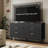 6-Drawer Dresser With Wave-Fluted Panels, Modern Boho Storage Cabinet With Solid Wood Frame And Metal Handles, Versatile Organizer For Bedroom, Living Room, Entryway, Hallway & Closet-1428630008