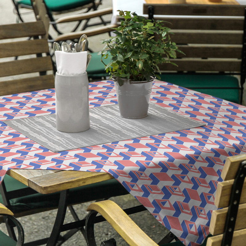 Nappe de gratte-ciels classiques, Rouge/bleu