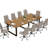 94.5" Rectangular Solid Wood Conference Table, Computer Desk for Office