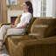 Méridienne en velours côtelé Compression moderne et confortable avec coussins pour le salon-490560641