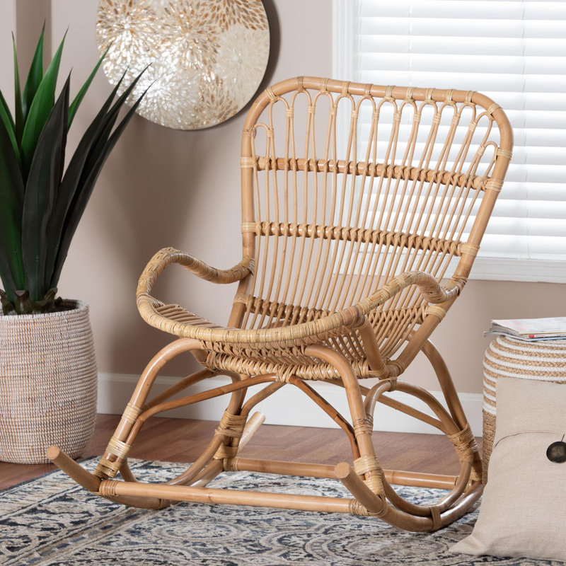 Chaise berçante en rotin naturel balin & pari Mahin