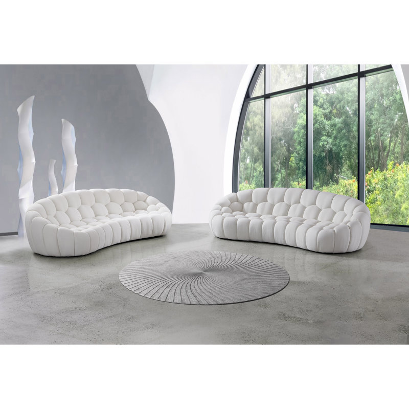 Rochie Boucle Fabric Bubble Sofa Loveseat Set