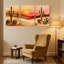 «Cactus Desert Sunset», ensemble de 3 reproductions d'art sur toile-1673269140