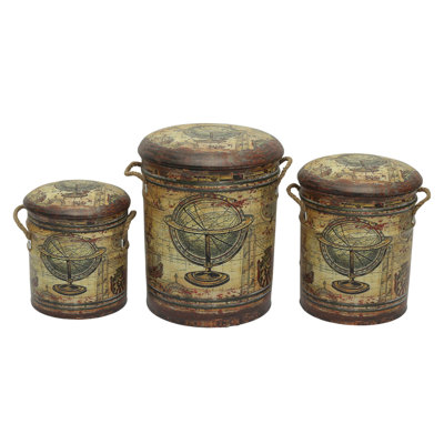 Ensemble de tabourets d'appoint 3 pièces Halley