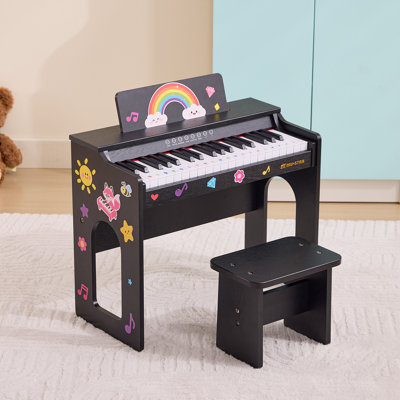 Wood Play Music Instrument With Bench For Kids