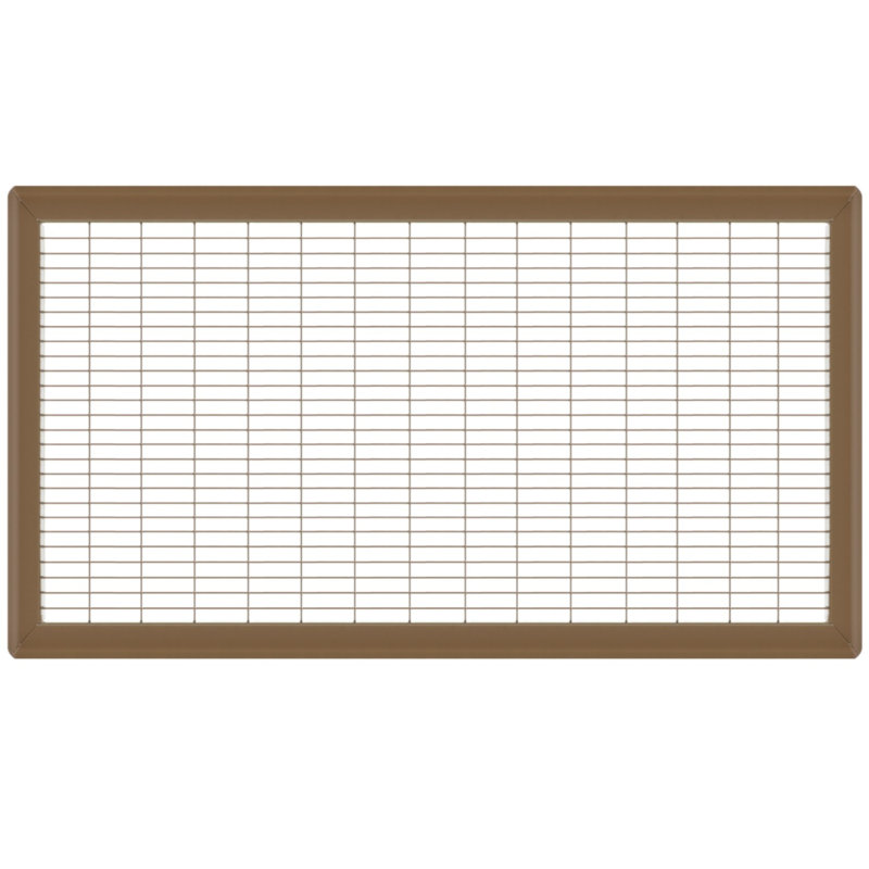 Gril de plancher brun de gros calibre, H 0,9 po x l 14 po x L 30 po