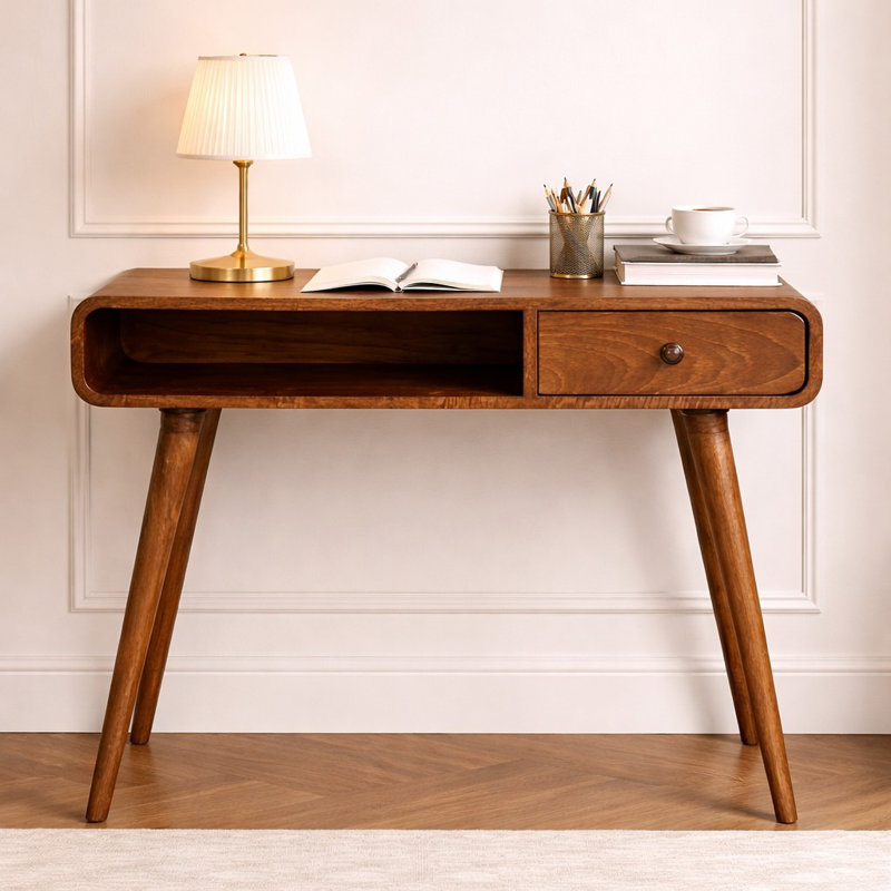 Bureau d'écriture courbé