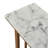Carbone Modern C-Shape Side Accent Side Table for  with Marble Efect Top - Sofa or Bedside