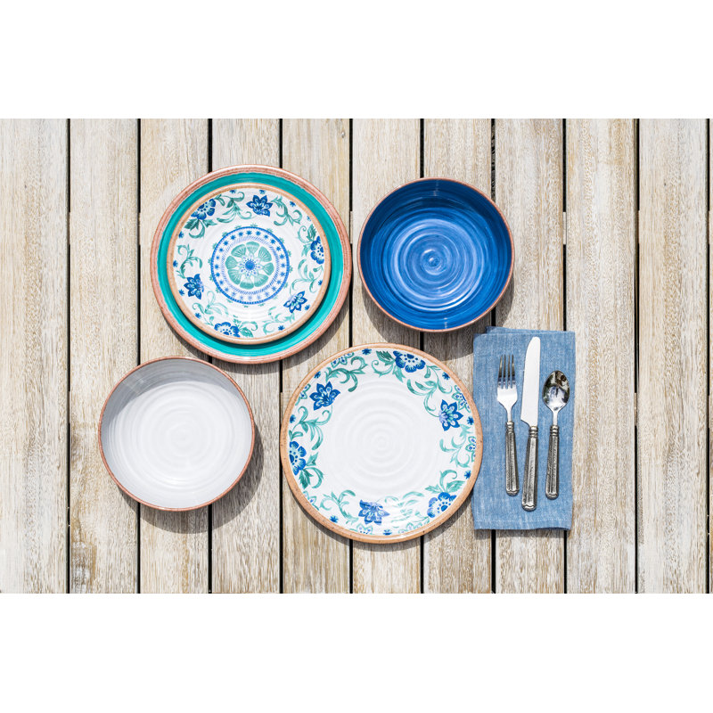 Eddie Melamine Dinnerware - Service for 4